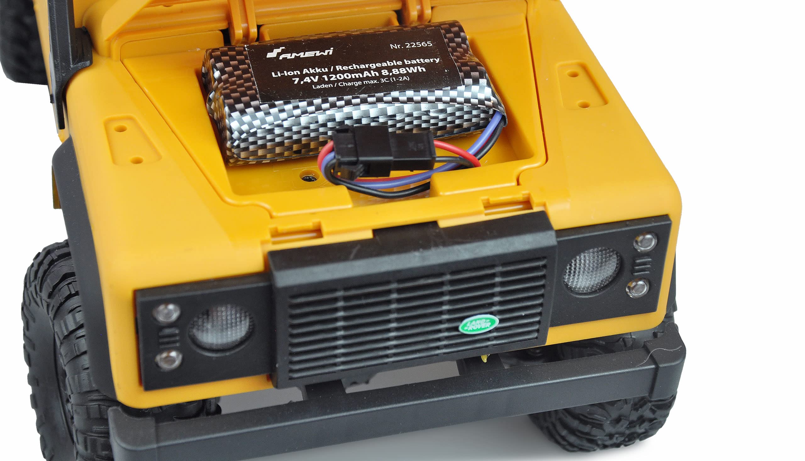 Amewi 22565 D90X12 Landrover Scale Crawler pojazd licencyjny 4WD 1:12 RTR, żółty