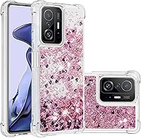 Vista 13 de Funda brillante con purpurina para Xiaomi 11T 5G, 11T Pro 5G, funda de arena movediza de silicona suave líquida TPU a prueba de golpes, funda