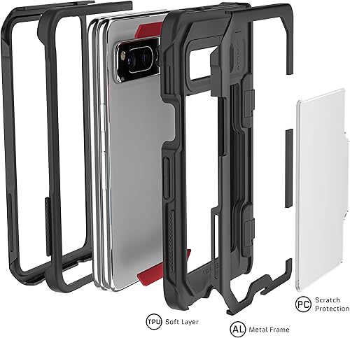Miniatura 5 de Ghostek ATOMIC - Funda delgada para Google Pixel Fold transparente con parachoques de metal de aluminio, protección completa de bisagra, resistente,