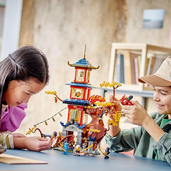LEGO Ninjago Dragon Energy Core Temple 71795, Ninjago Temple and 6 minifigures including Cole, Kai, NYA as a gift for kids ages 8 and up who loves a buildable Ninja playset
