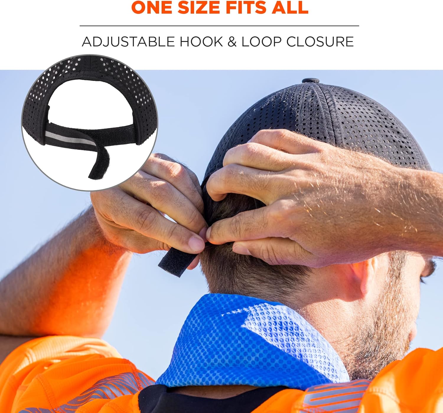 Ergodyne Chill Its 8937 Cooling Performance Hat, Unisex Baseball Cap, Vented Back for Breathability