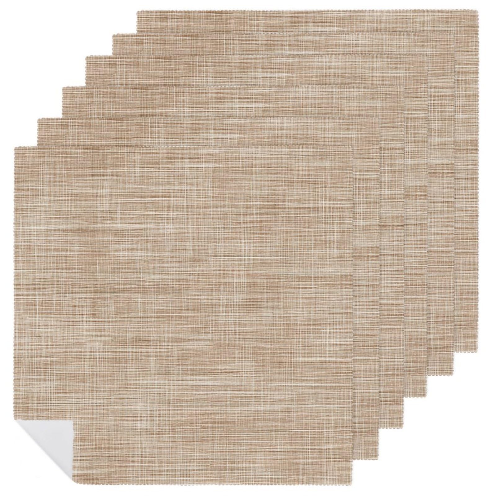 Coarse Fiber Pattern Minimal Cloth Napkins Set of 6, Square Premium Reusable Washable Polyester Table Linen Napkin for Dinner Party