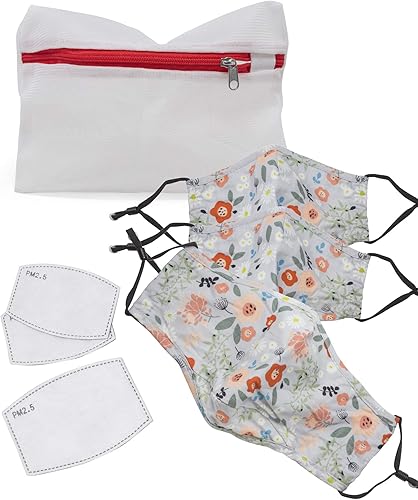 Mundi - Juego de máscaras faciales para niños con bolsa de malla lavable