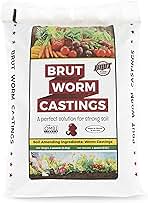 Brut Organic Worm Castings – 5 LB – Natural Nutrients, Fertility Builder, Plant Food for Potting Soil, Garden Soil, Indoor and Outdoor Use
