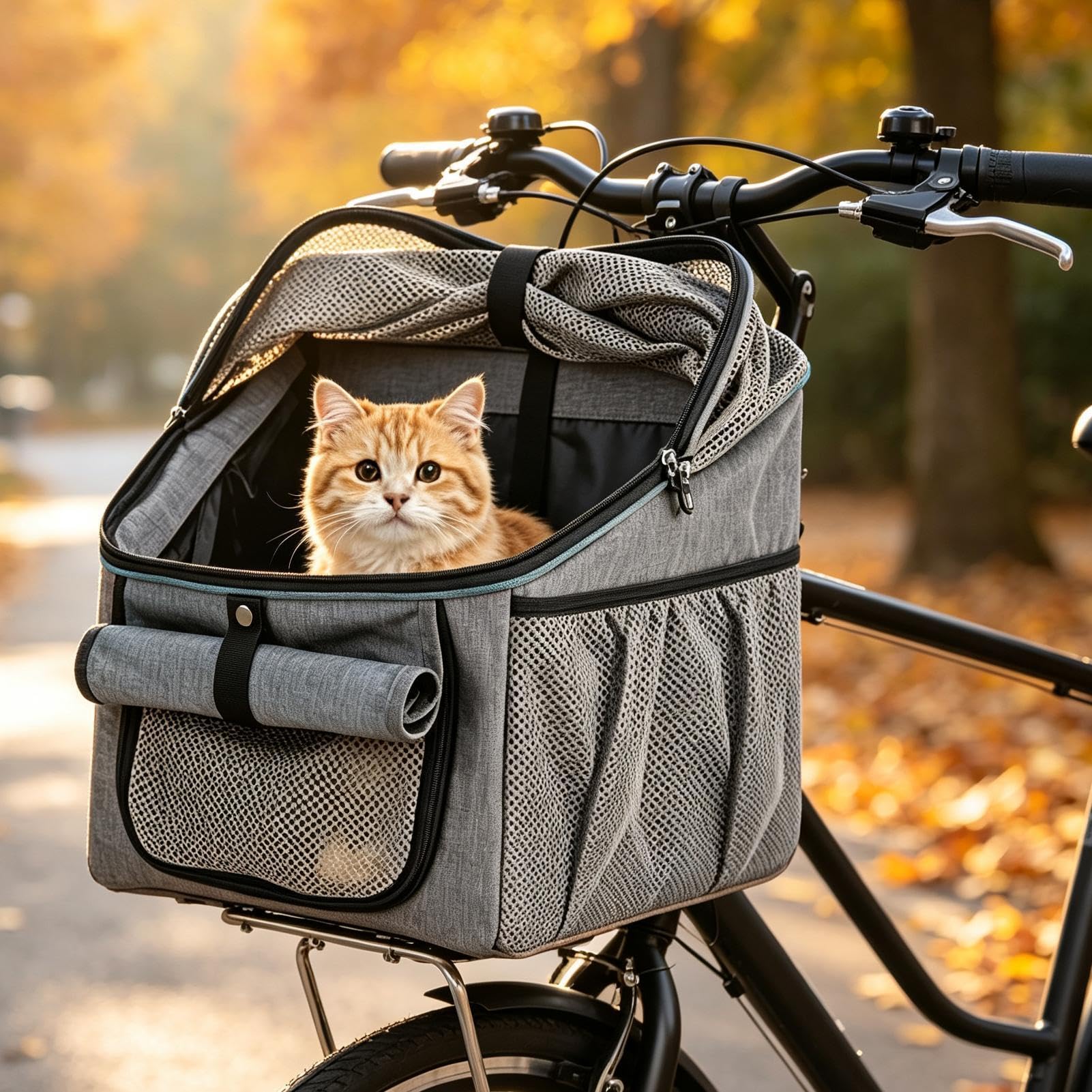 Cestino per bicicletta per cani traspirante resistente e confortevole