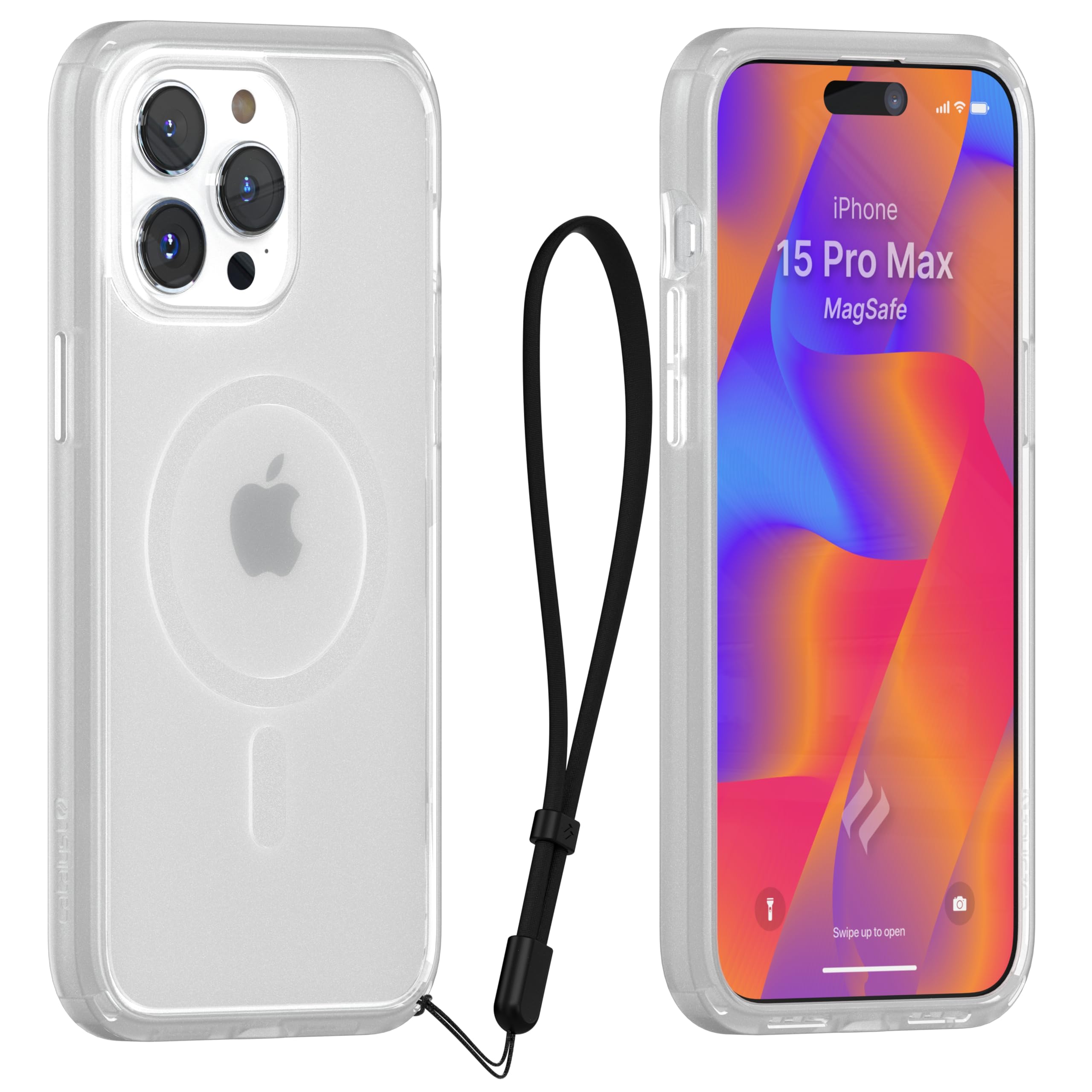 Catalyst Custodia Influence Per IPhone 14 Pro Max – Protezione 3 Metri, Antimpronta, Audio Potenziato E Cordino Incluso (Frosted)