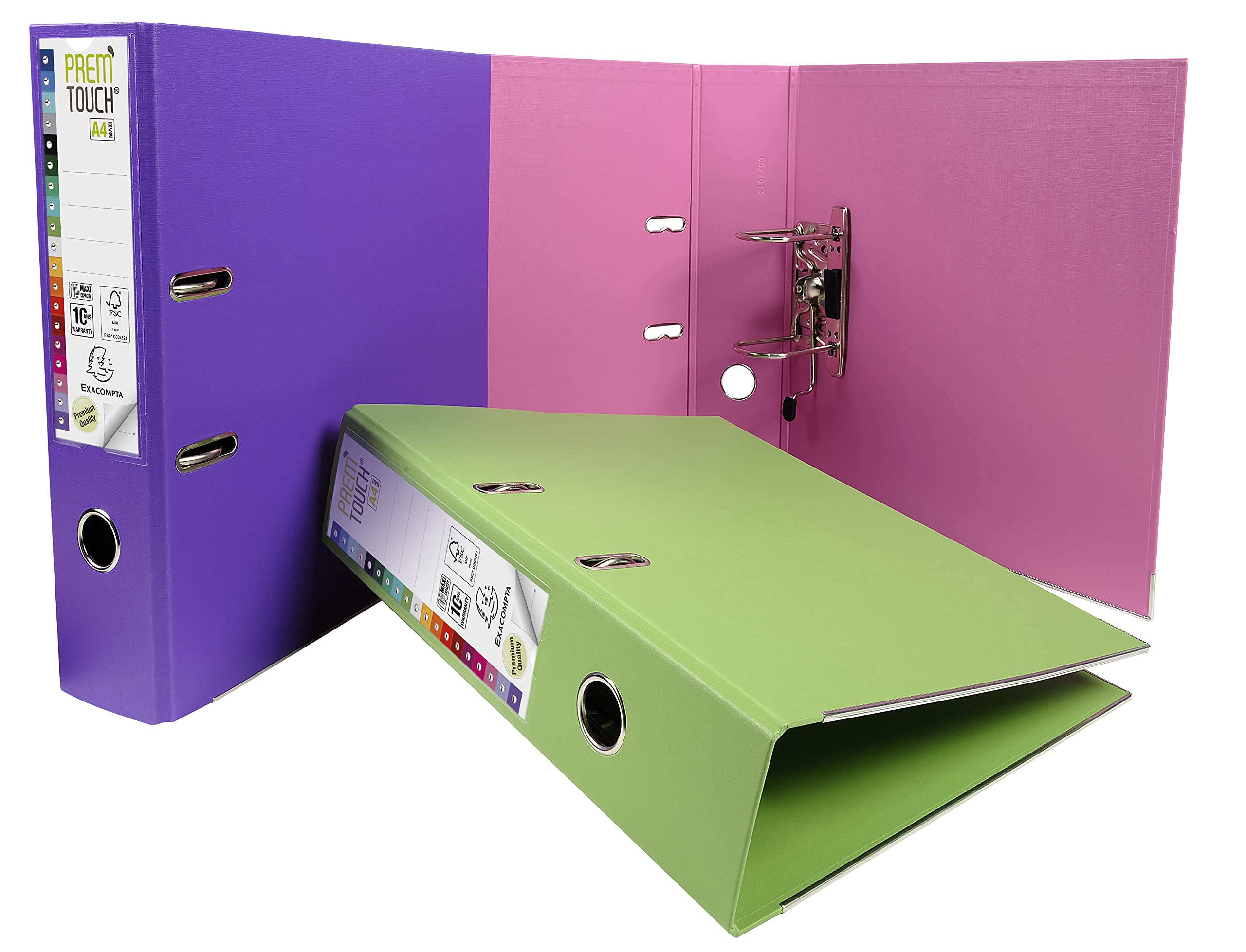 Exacompta 53374E Raccoglitore a Leva, 30x32 cm, Multicolore