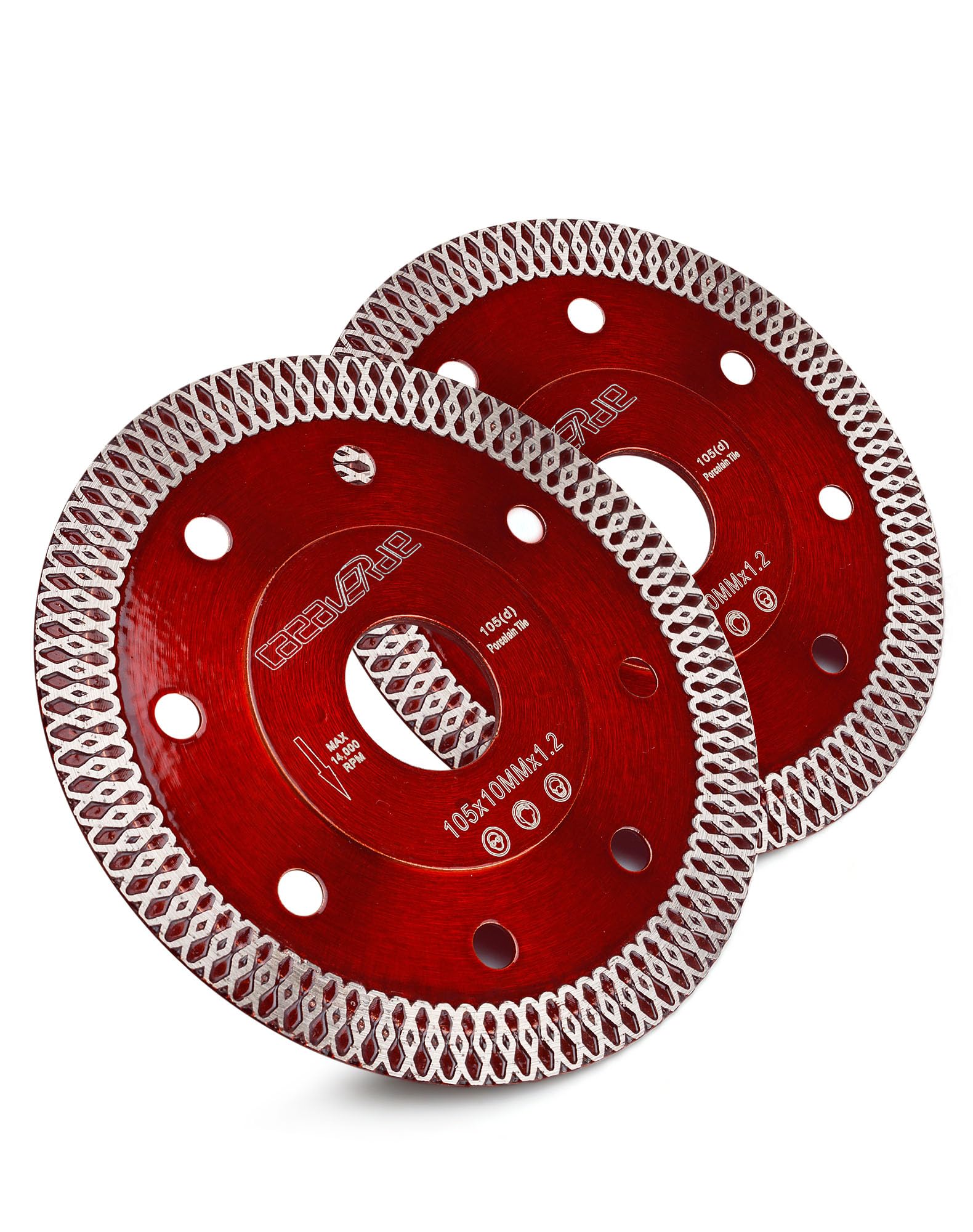 Casaverde 2Pcs/Lot Super Thin 4" Diamond Porcelain Cutting Blade for Cutting Ceramic or Porcelain Tiles