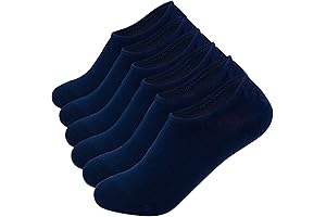 Zando Navy Blue No Show Socks for Women: Invisible, Non-Slip Protection for Everyday Wear