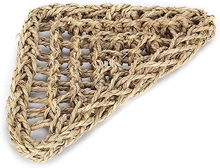 Reptile Lizard Bearded Dragon Hammock Reptile Lounger Natural Grass Fibers Hammock Bed Reptile Terrarium Habitat Accessories for Bearded Dragons, Geckos and Other Reptiles(Large 15.7x15.7x19.7inch)