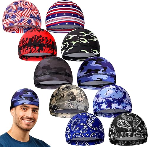 Miniatura 8 de 10 gorras de calavera refrescantes para hombre, forro de casco, gorro de sudor, gorro de soldadura para mujeres y adolescentes