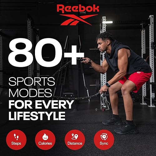 Miniatura 2 de Reebok Pulse Smartwatch  Batería de 10 días de duración, rastreador de fitness GPS con monitor de frecuencia cardíaca, reloj deportivo impermeable