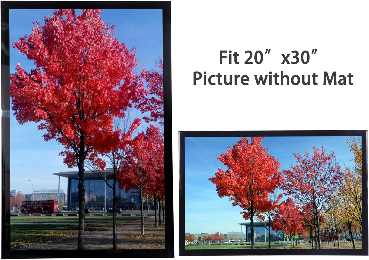 Medog 20x30 Poster Frame Black, Display Pictures 20x30 Picture Frame, Studio Gallery Frame, Wall Schools Colleges Sign Frame, 2 Pack