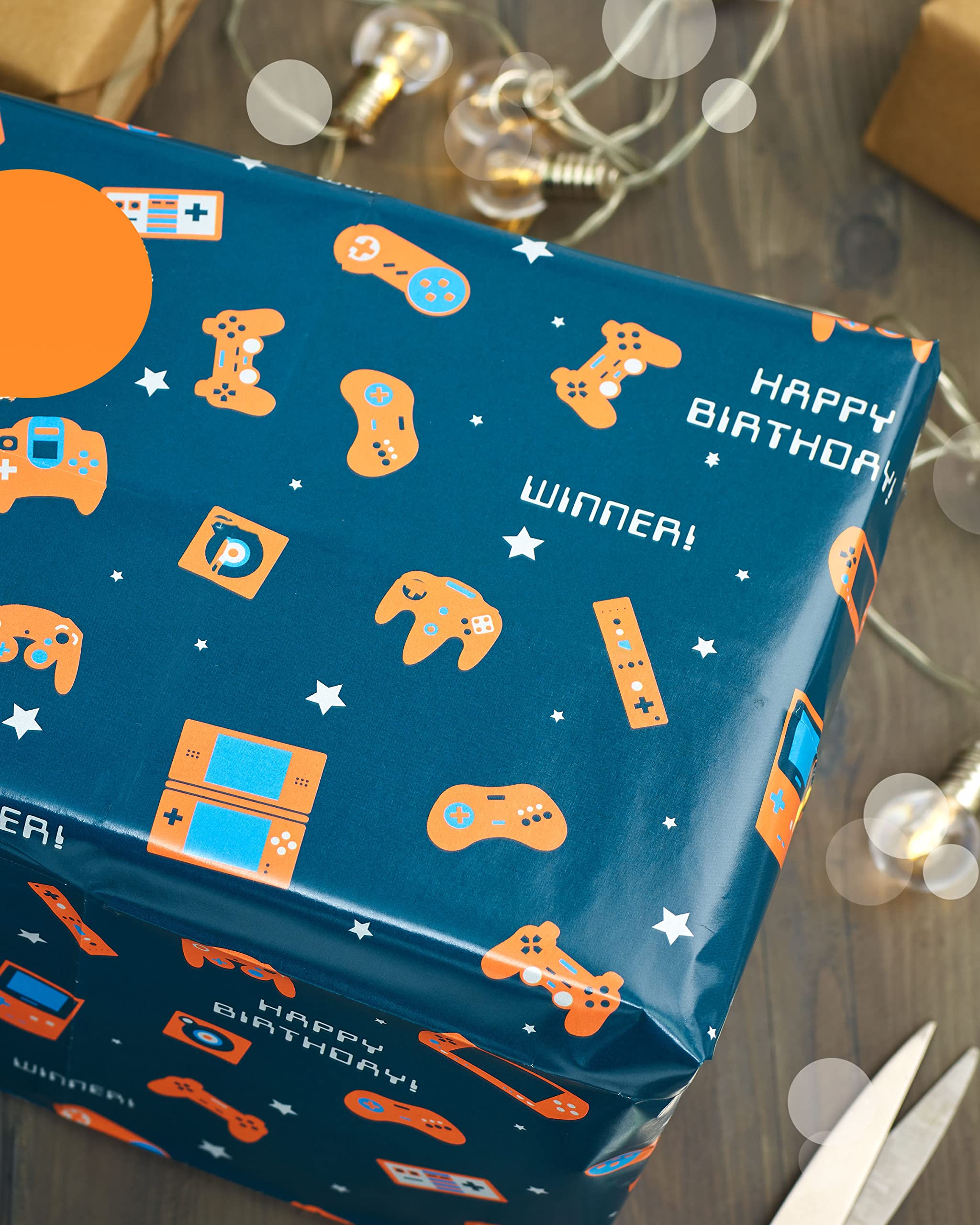 Happy Birthday Gamer Gift Wrap Paper Game On Birthday Boy - View #5