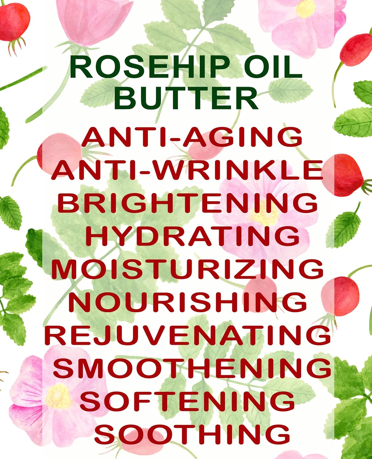 Botanical Beauty ROSEHIP OIL BUTTER ROSE HIP 100% Natural Pure Virgin Unrefined RAW Cold Pressed for FACE, SKIN, BODY, DAMAGED HAIR, NAILS. Rich in vitamin E 4 Fl Oz 120 ml - Image 6