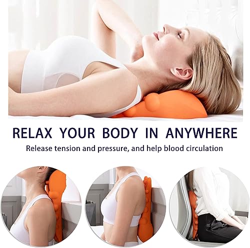 Miniatura 3 de KKSS Dispositivo de tracción cervical, estiramiento de cuello, masajeador de cuello para dolor de cuello, estirador de hombro, herramienta de