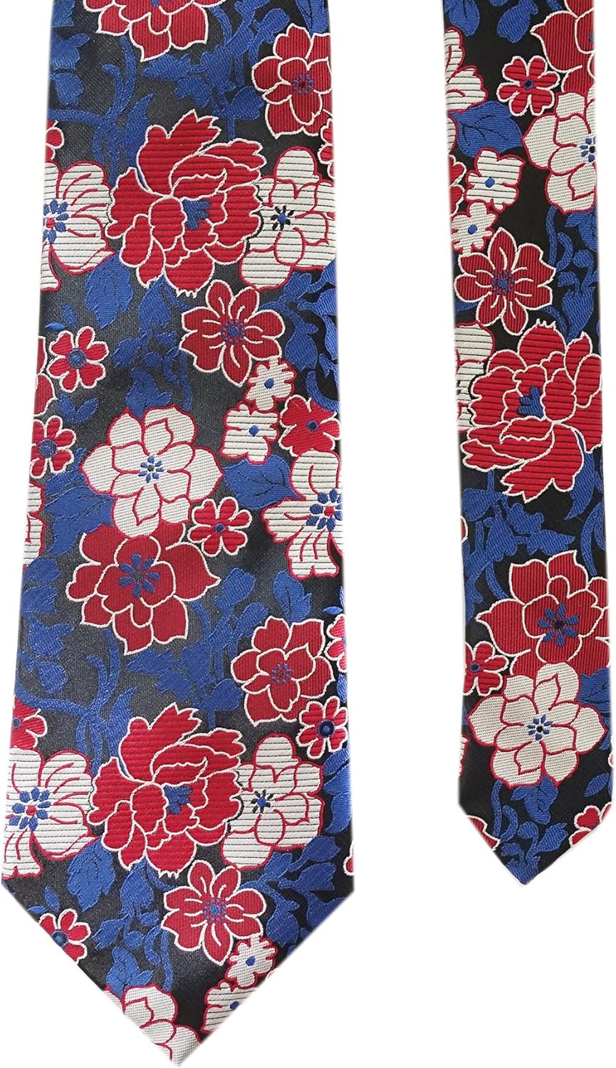 Extra Long Tie 63" Florals Men's Woven Jacquard Handmade XL Necktie