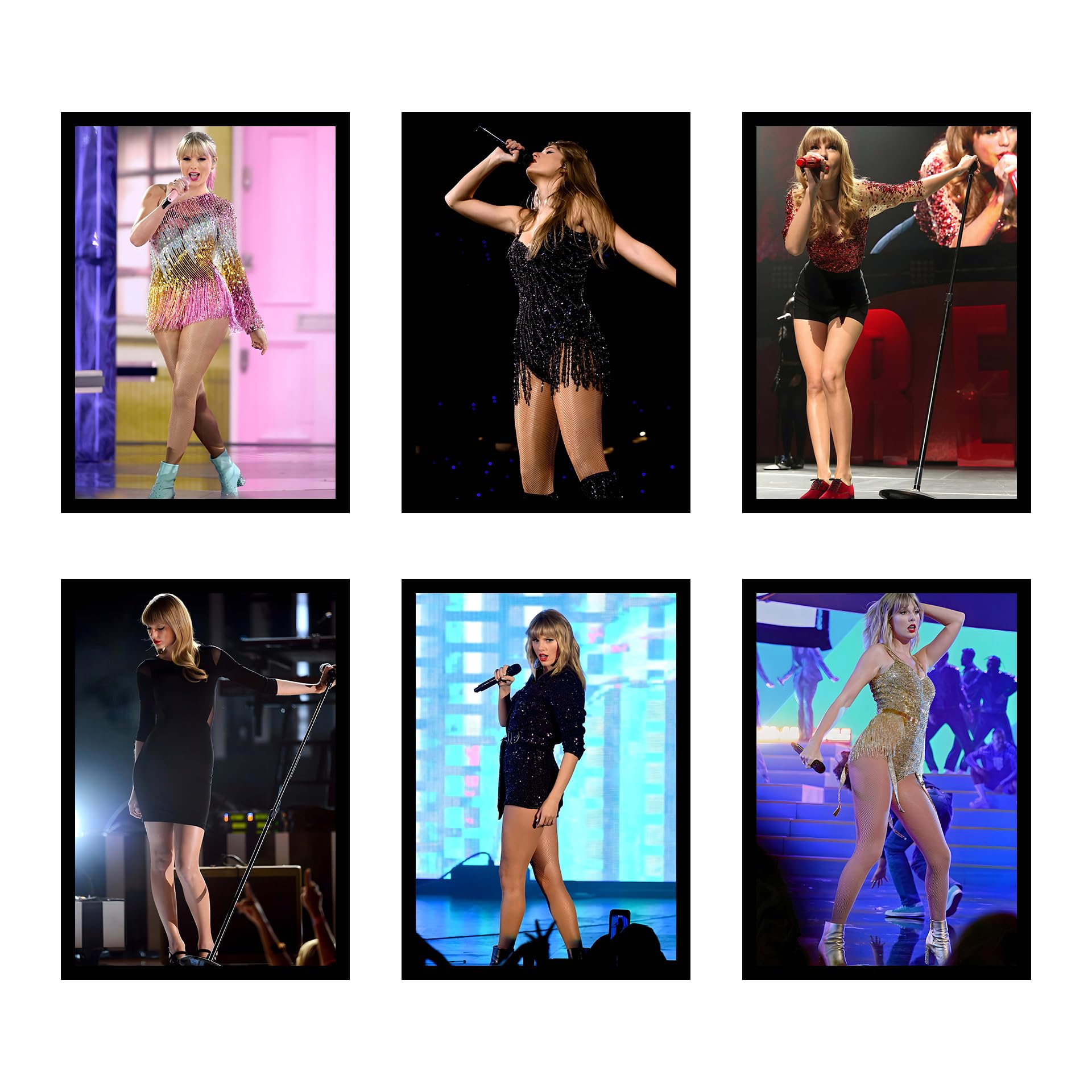 CodersParadise Wood Taylor 3 Wall Poster Frames - Pack Of 6 | 8 X 12Cm (A4 Size) | Aesthetic Artwork Framed Posters | Framed Posters For Living Room, Bedroom, Home And Office