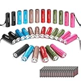 EverBrite 30-Pack Mini Flashlight Set, Aluminum LED Handheld Torches with Lanyard, Assorted Colors, Batteries Included for Party Favors, Night Reading, Camping, Power Outage, Gift to Christmas