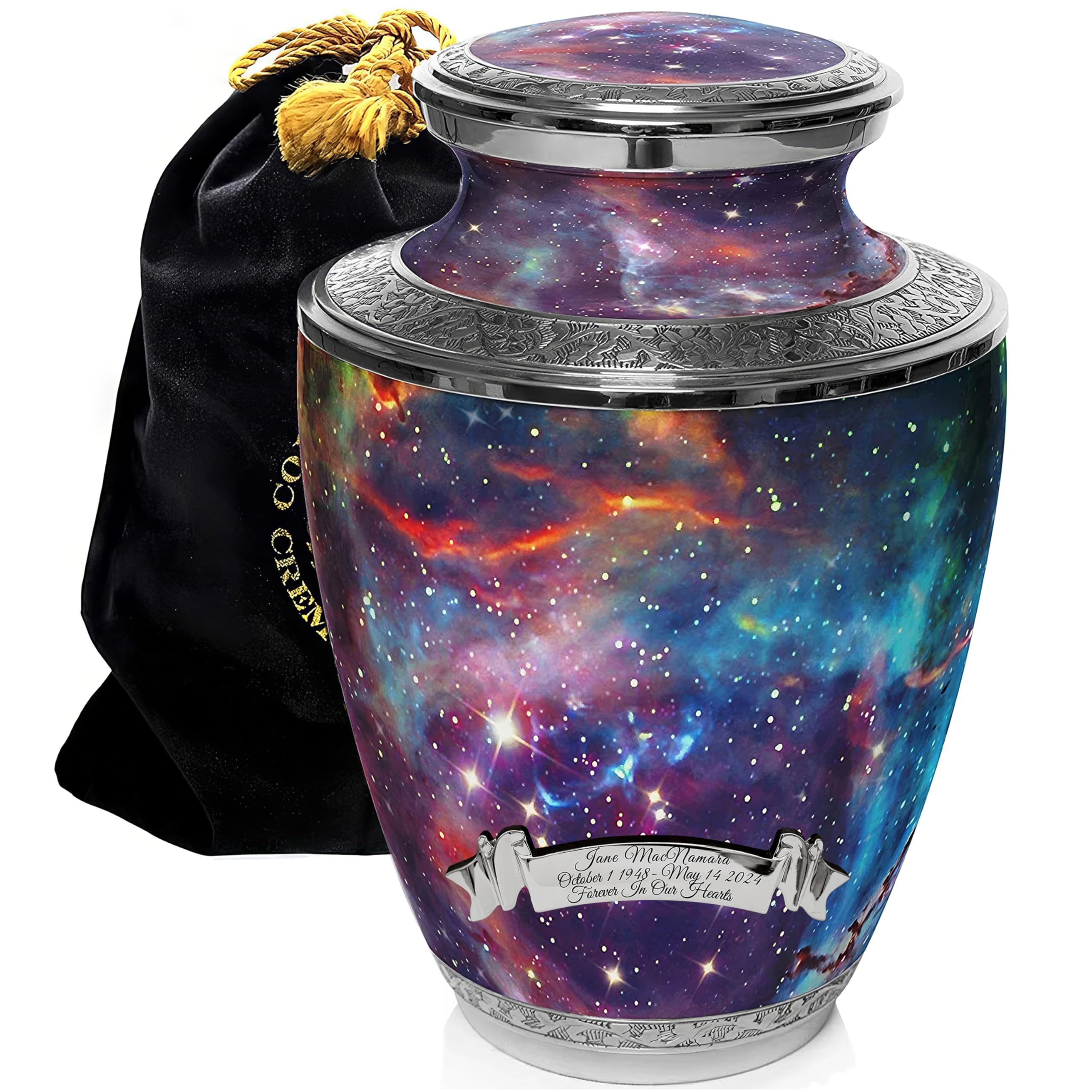 Cosmic Galaxy Cremation Urns for Human Ashes Adult Female Urns for Ashes