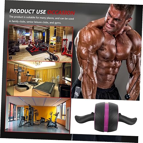 Miniatura 5 de Rueda de rodillo de abdominales con rebote automático antideslizante, para entrenamiento de fuerza central en casa, rueda de ejercicio con