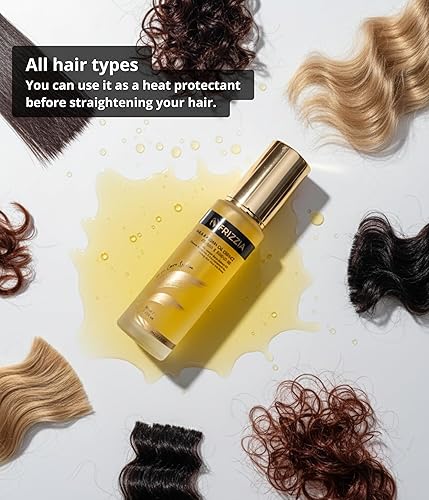 Miniatura 3 de Aceite de argán para el cabello, aceite antiencrespamiento y brillo, puro y virgen, reparador y fortalecimiento, protección térmica y reparación