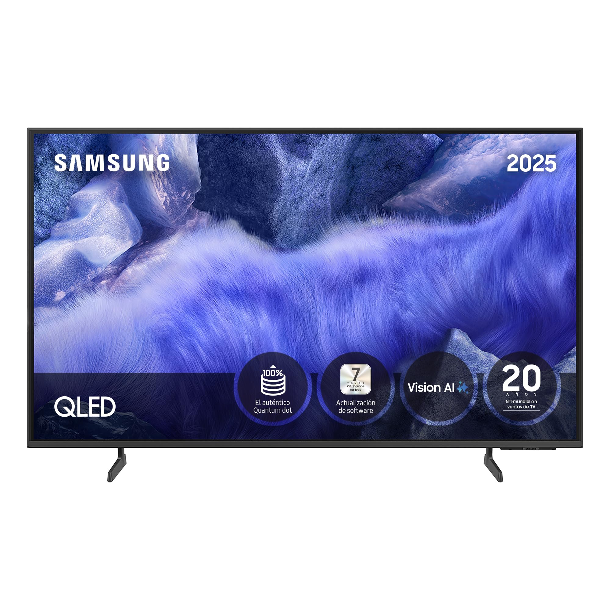 Samsung TV 55 Pulgadas QLED QE1F 4K Smart TV con Vision AI, 100% Volumen de Color con Quantum Dot y más de 500 Canales TV Plus