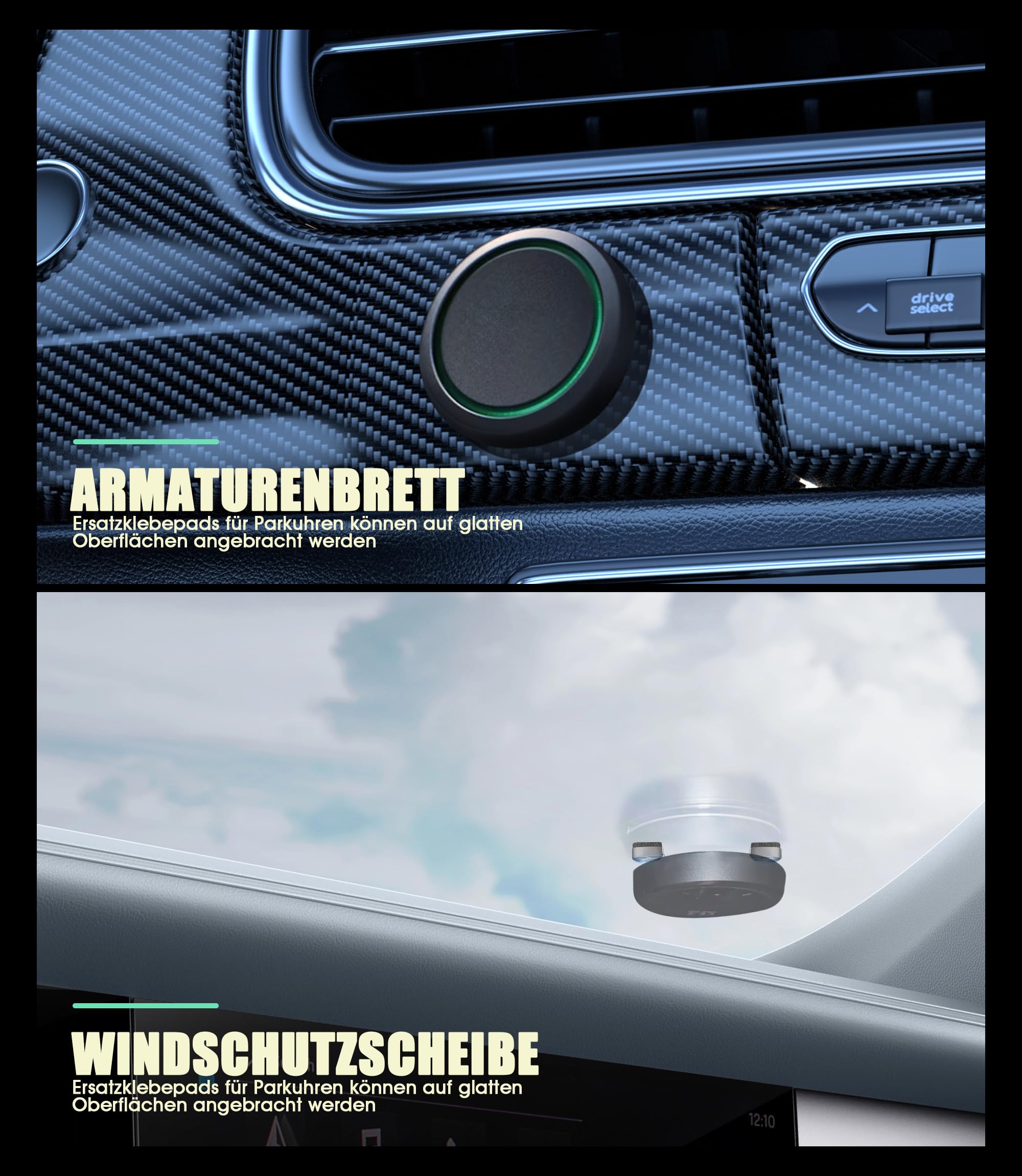 Piastre Metalliche Adesive ALAFLY 6 Pezzi - Compatibili OOONO Park/CO-Driver, Magnetiche Per Parabrezza - Foto 7