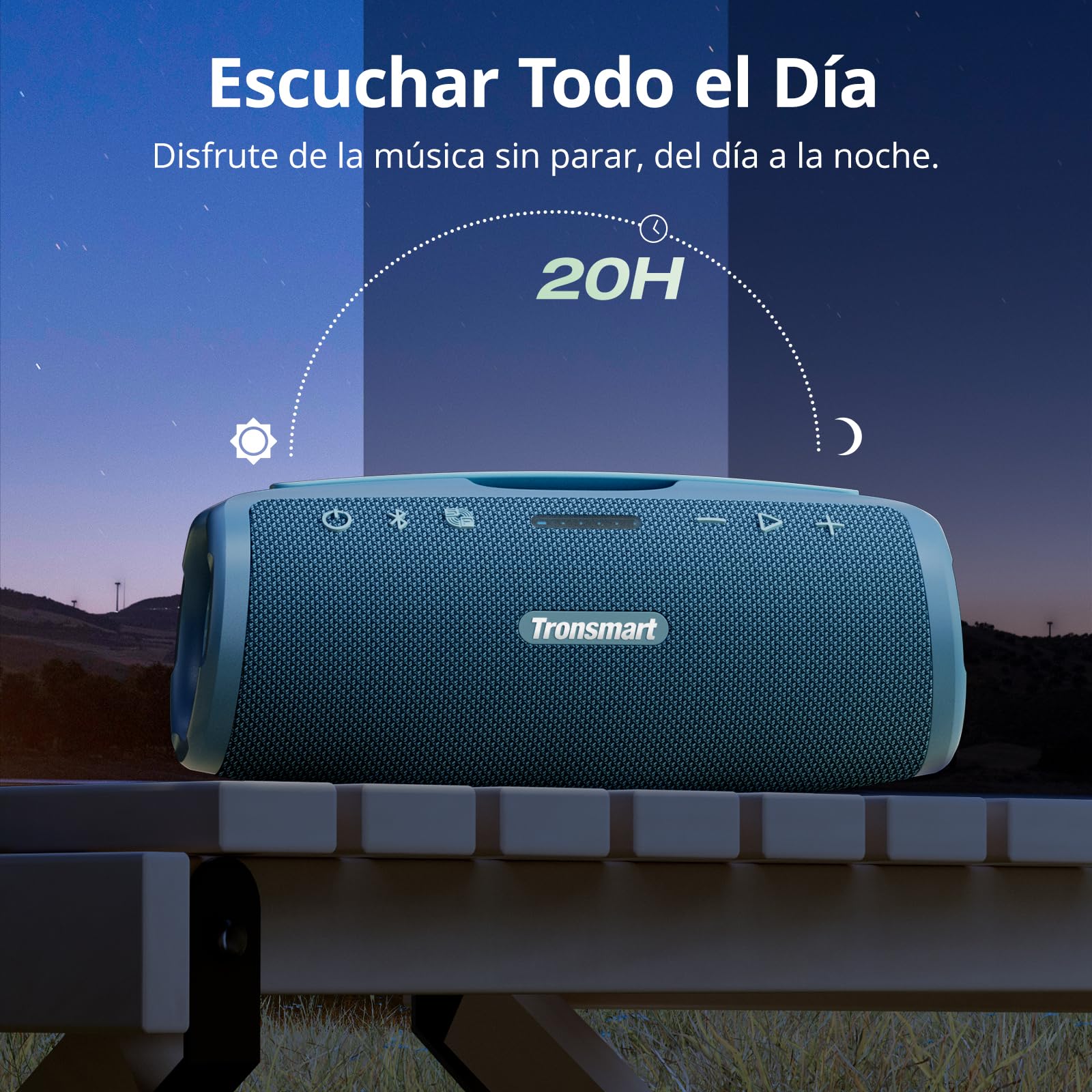 Tronsmart Mirtune S100 Altavoz portátil bluetooth, 50 W, bajos impactantes y agudos brillantes, mango retráctil, 20 horas de reproducción, IPX7 impermeable, ecualizador personalizado, sofá