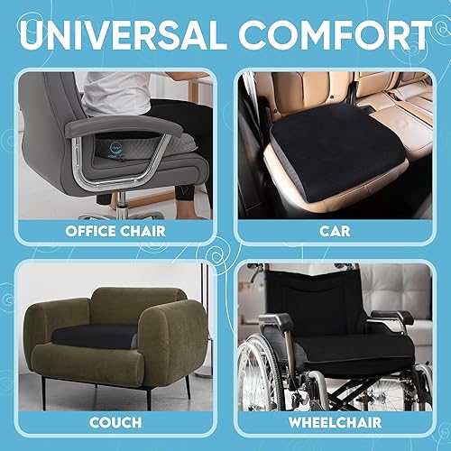 Miniatura 4 de Cojín de asiento extra grande  Espuma viscoelástica para silla de oficina, cojines de silla de ruedas, almohada de suelo  Cojín para el dolor de