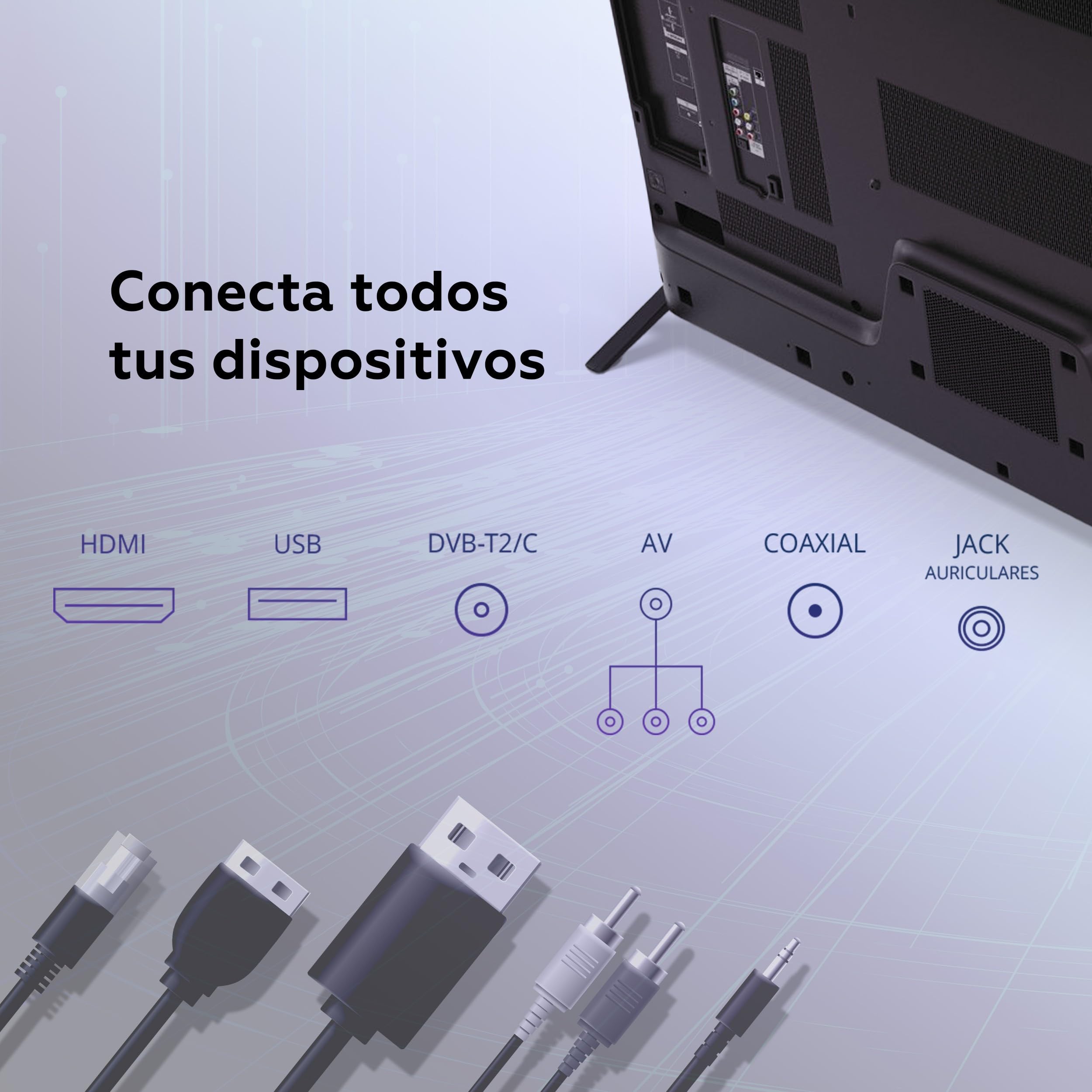 TD Systems - Televisor 24 Pulgadas no Smart TV, televisión TDT 2025, televisores con 3 años de garantía, HDMI, USB Reproductor y Grabador - PRIME24M20H
