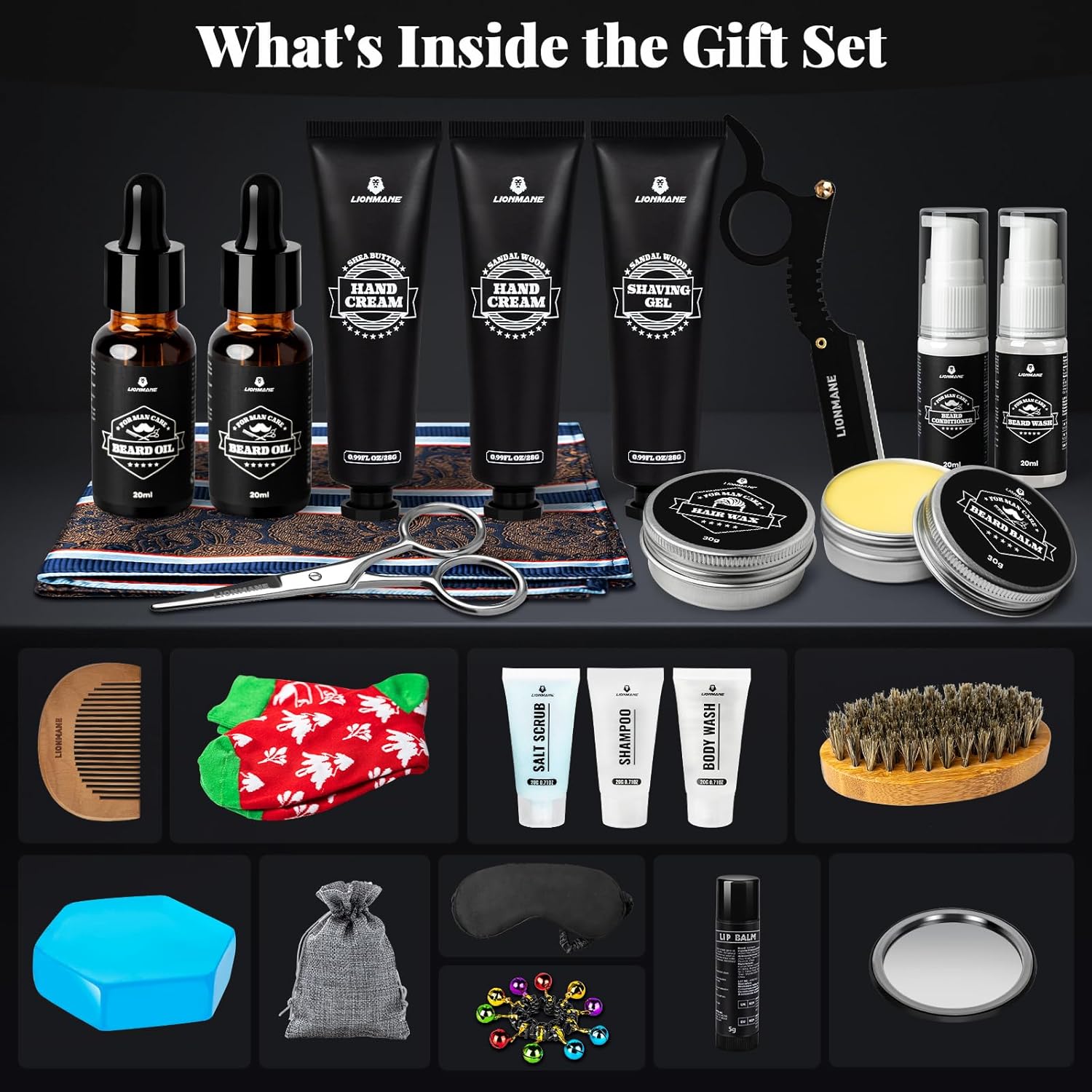 Mens Advent Calendar Gift Set, Lionmane Beard Care Set 2025 Advent Calendar Countdown Gifts, 24 Days Christmas Gift for for Adult Men Father Boyfriend Grandpa Husband, Xmas Holiday Surprise Gifts - Image 3