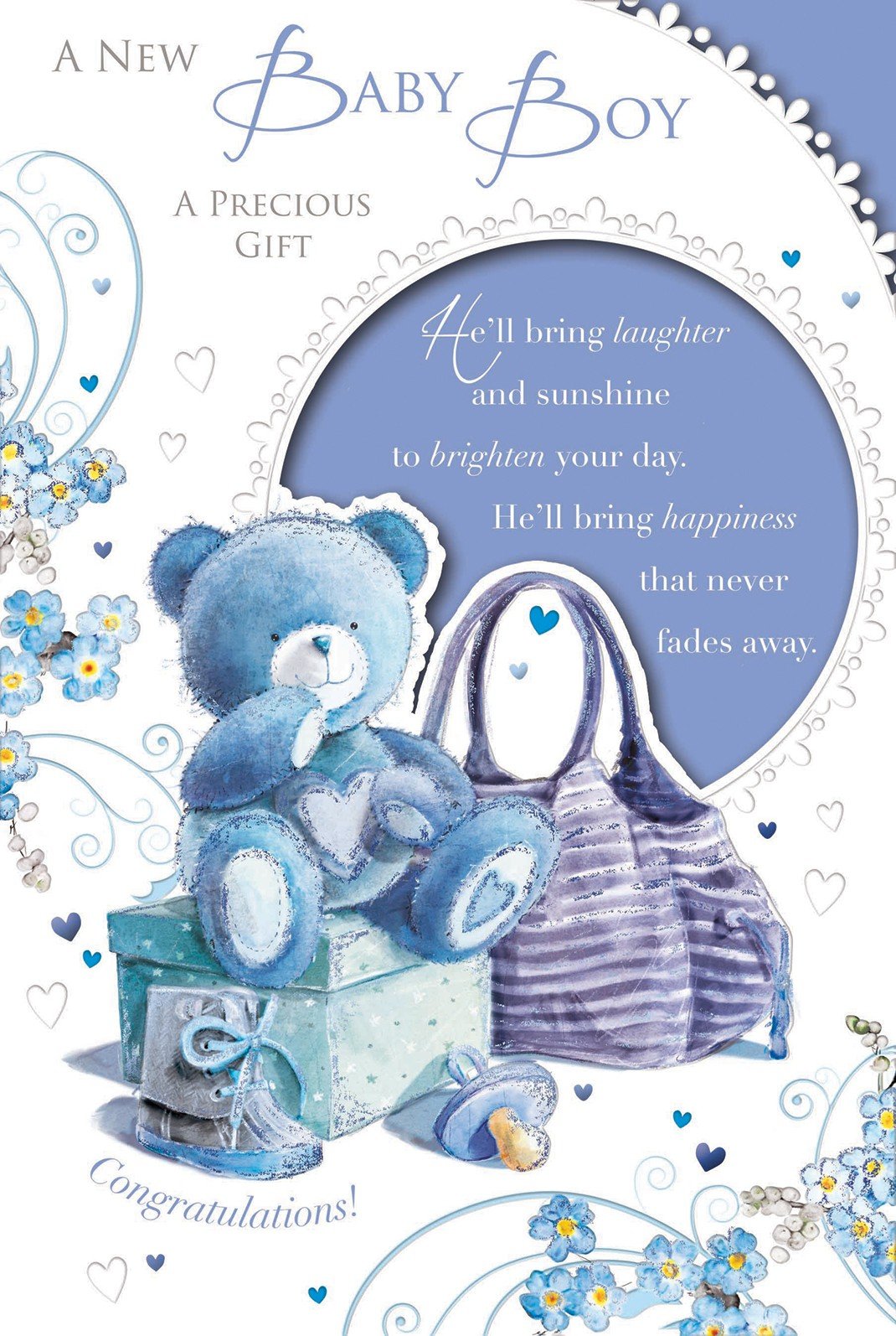 Shop Inc Men's Celebrity Style, On The Birth Of Your Son (Baby Boy) Greetings Card