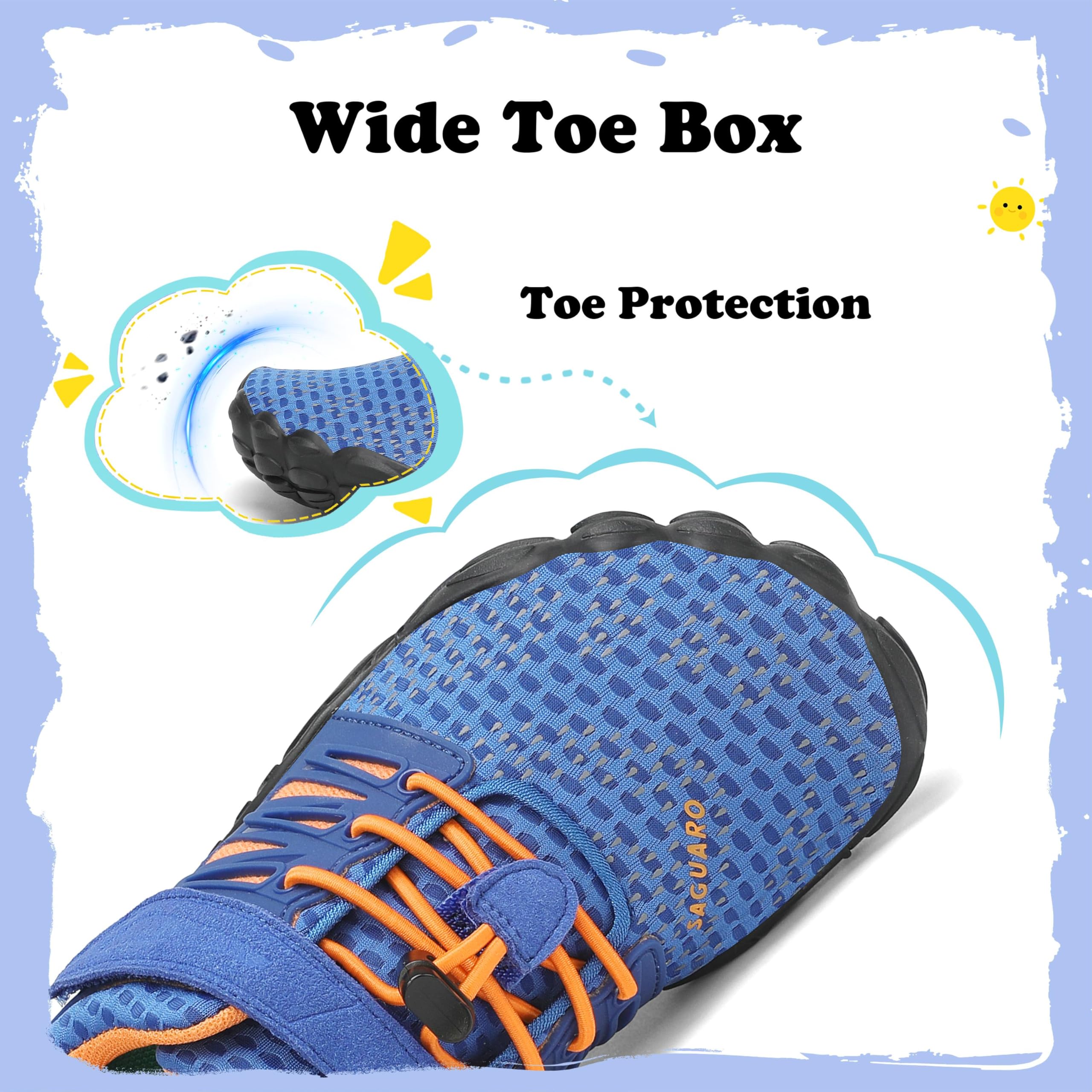 SAGUARO Scarpe Barefoot Bambini Scarpe da Trail Running a Piedi Nudi per Uso Quotidiano, Asilo e Parco,GR.24-36