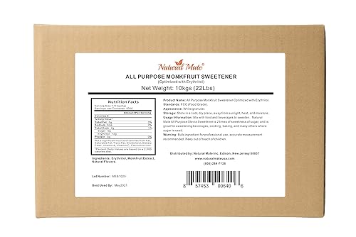 Miniatura 1 de Edulcorante granular multiusos de fruta de monje (con eritritol) | 2 veces dulzura de azúcar (peso neto 10kgs/22lbs/352oz)