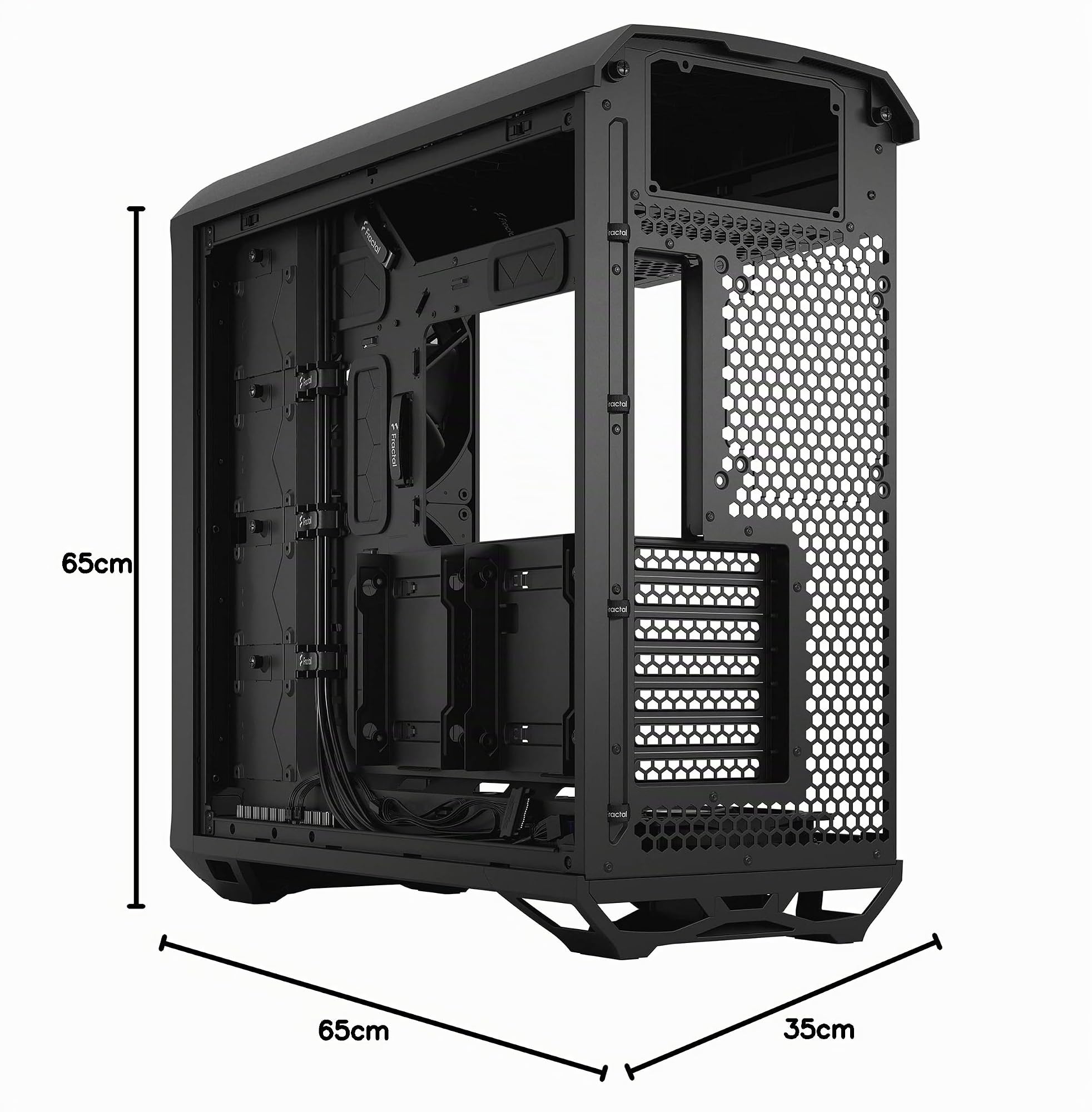 Fractal Design Torrent E ATX Caja Media Torre Alta Flujo de Aire Negro Solido con Ventiladores 180mm Optimizado