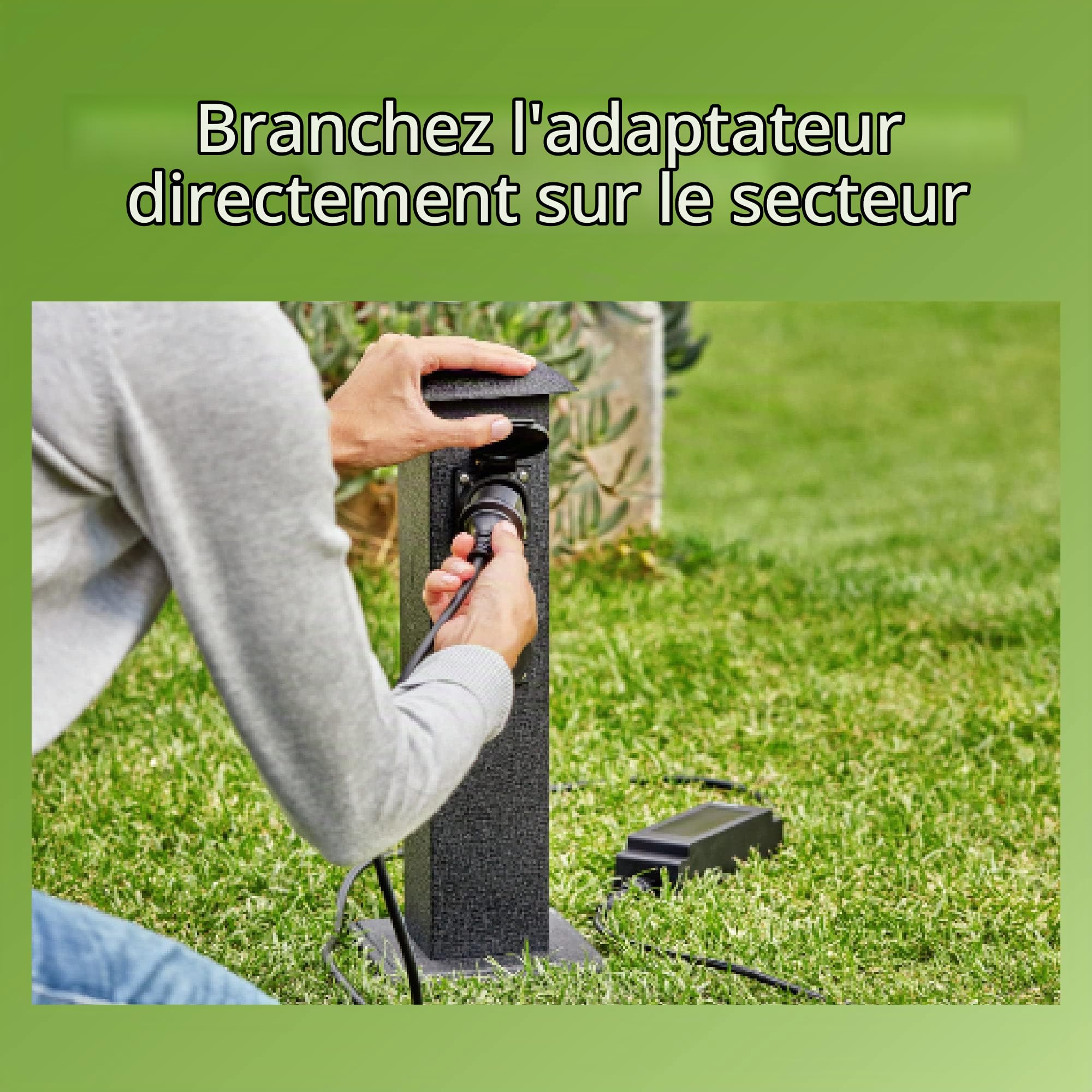 Philips borne extérieure LED basse tension Garden Link, 24W, IP44, éclairage blanc chaud 2700K, anthracite