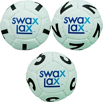 SWAX LAX Numbered Lacrosse Training Balls for Goalies, Set of 3 Practice Balls