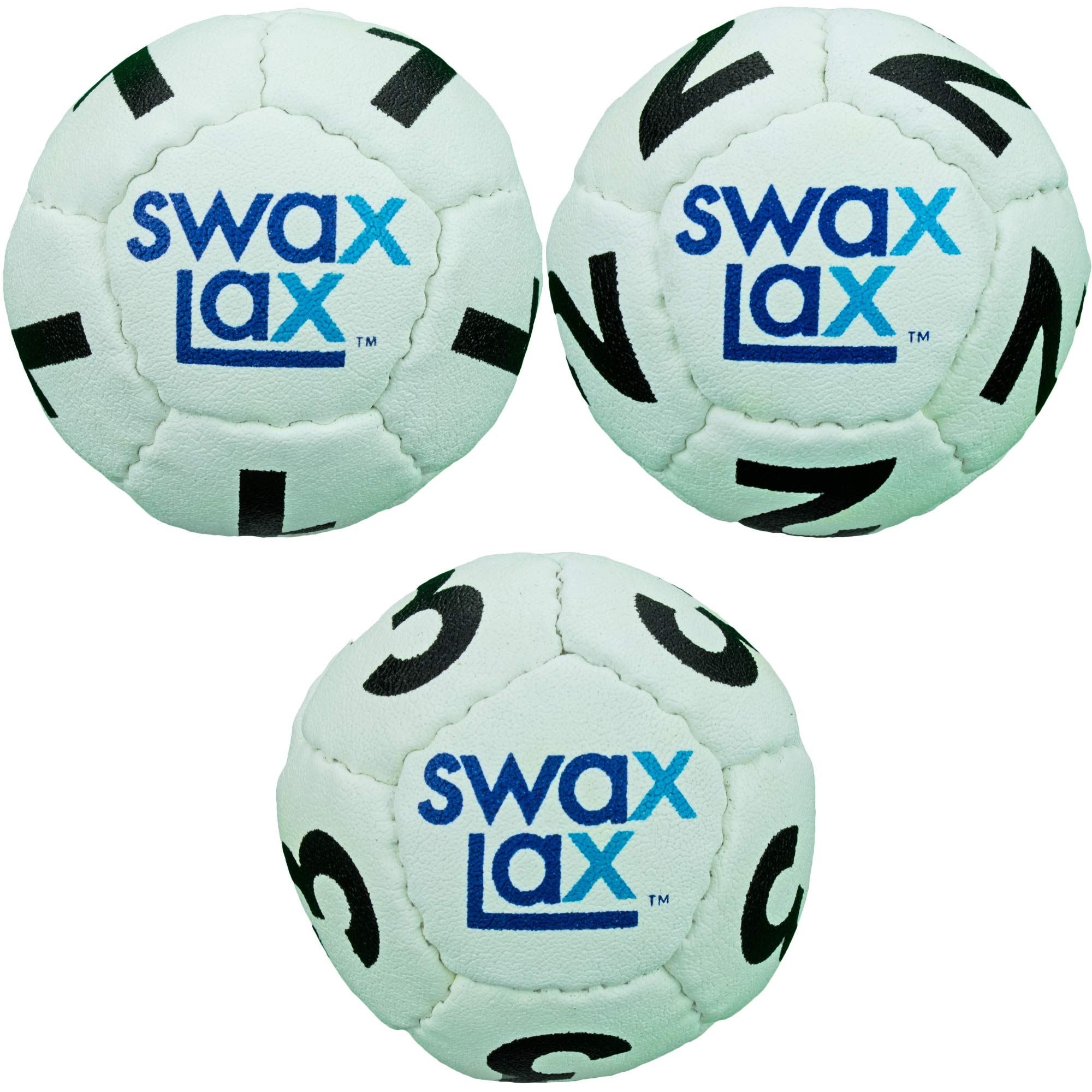 SWAX LAX Numbered Lacrosse Training Balls for Goalies Set of 3 Practice Balls, Lax Goalies Develop Laser Focus by Calling Out Numbers of Incoming Balls