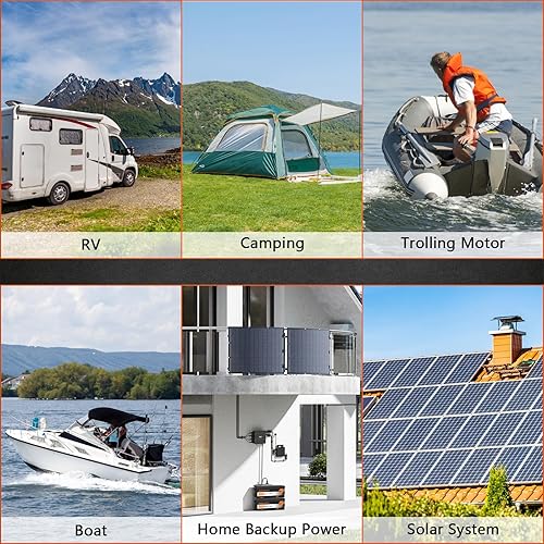 Miniatura 9 de Batería de litio LiFePO4 de ciclo profundo de 12 V 100 Ah - Grupo 31, 1280Wh, 15000 ciclos, BMS de 100 A con protección a baja temperatura para RV,