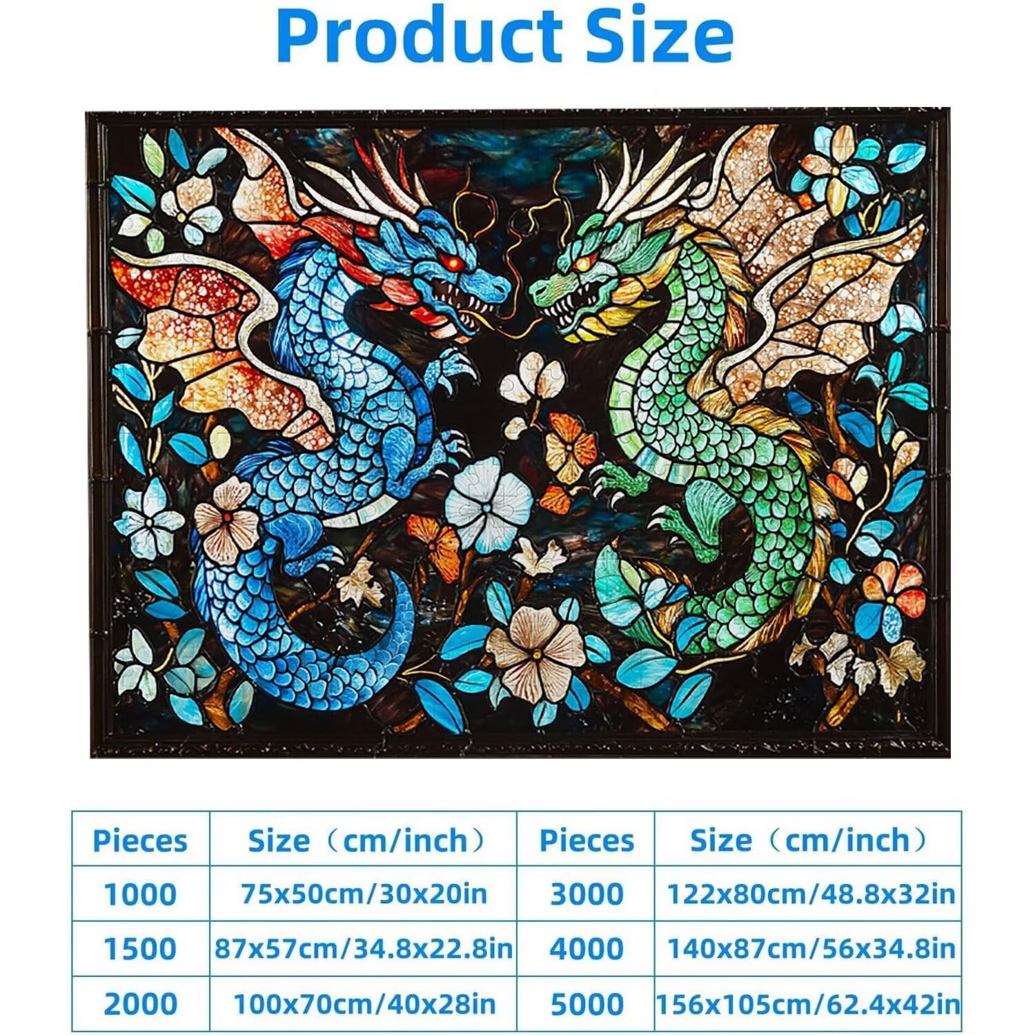 1500 Pezzi di Puzzle, drago1500 Pezzi di Puzzle per Adulti, Regalo di Anniversario, Regalo di Natale, Decorazione Della Casa, Prevenzione Della Degenerazione Cerebrale Negli Anziani v-547