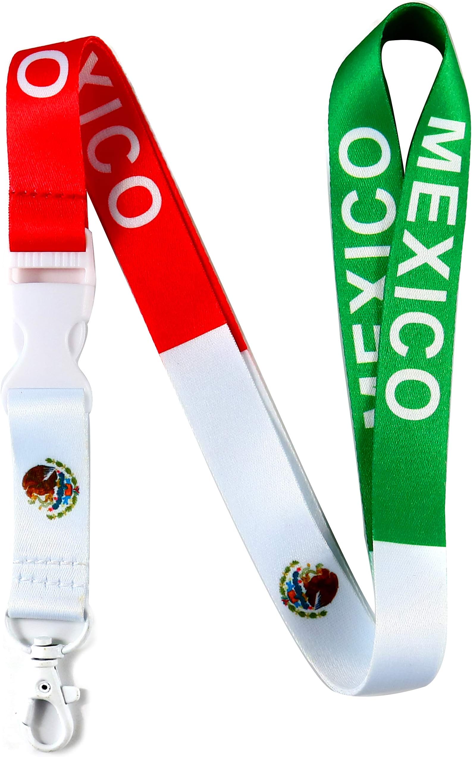 EASTEXEASTEX Mexico Flag Lanyard Keychain for Keys ID Badges Fob - Mexican ID Lanyard