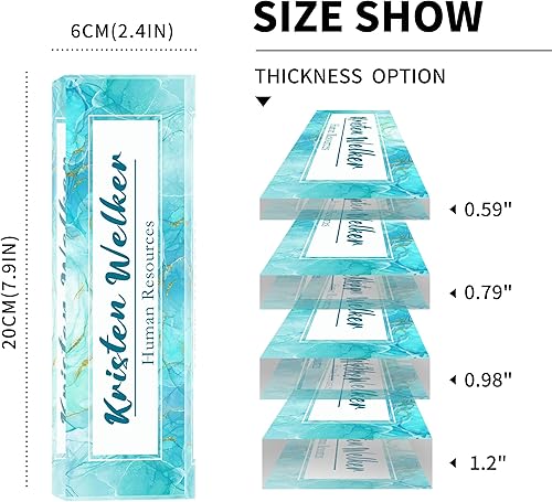 Miniatura 4 de Placa de nombre personalizada para escritorio de oficina, placa de nombre personalizada para escritorios, decoración de escritorio de oficina de