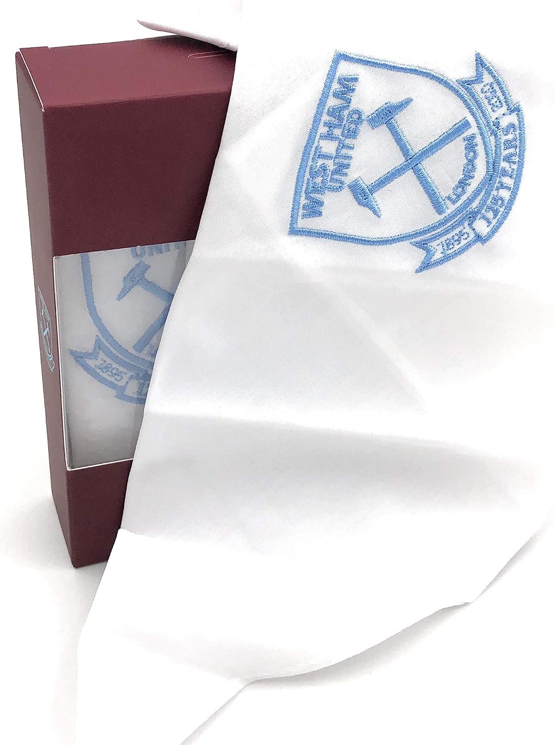 Official West Ham United 100% Cotton 3 Pack Handkerchiefs with Embroidered Crest for Fans. 125 Anniversary Edition - Image 4