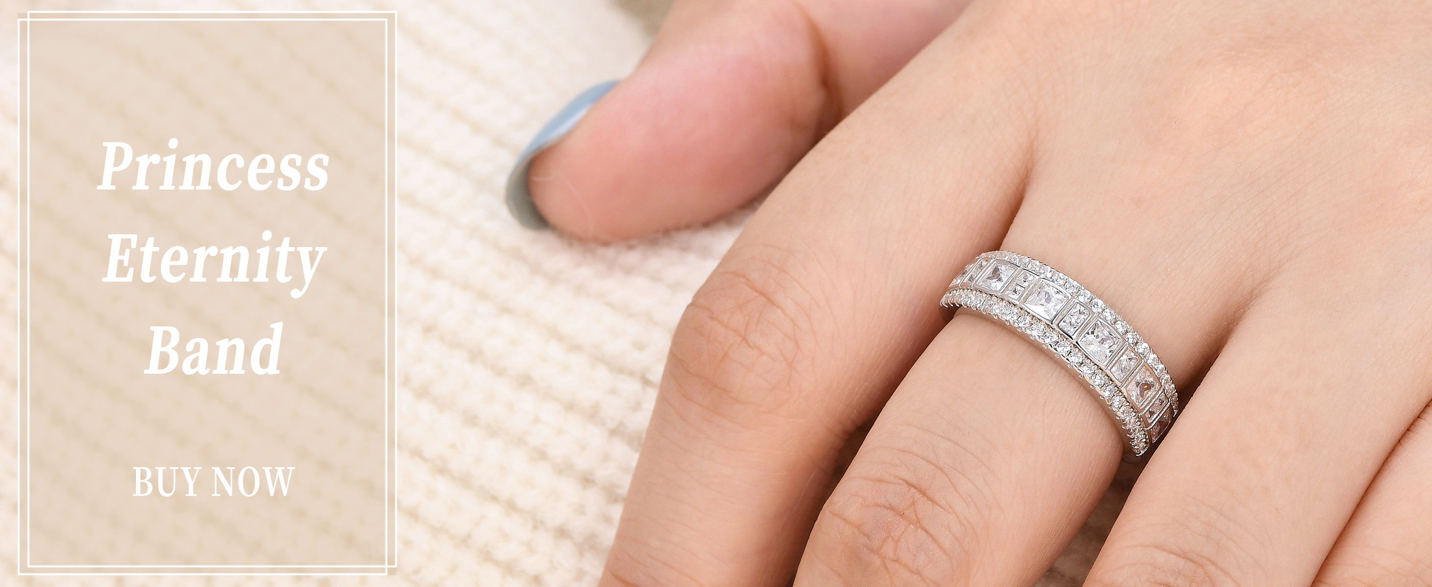 Amazon.com: Wuziwen Sterling Silver Half Eternity Ring Wedding