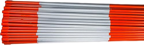 Miniatura 7 de Estacas de nieve naranja Pro de 5 pies, marcadores de entrada de 60 x 516 pulgadas, punta puntiaguda, cinta reflectante Hy Viz, tapa de armadura