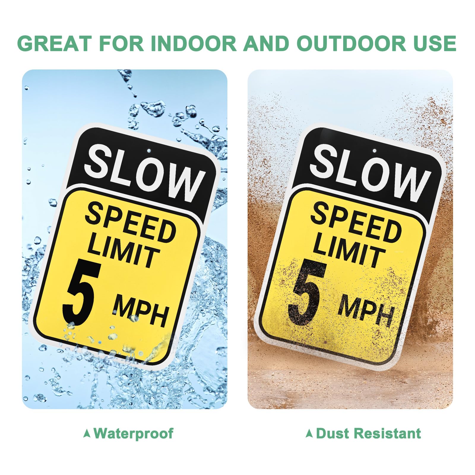 M METERXITY 2-Pack Speed Limit 5 MPH Sign - Image 4