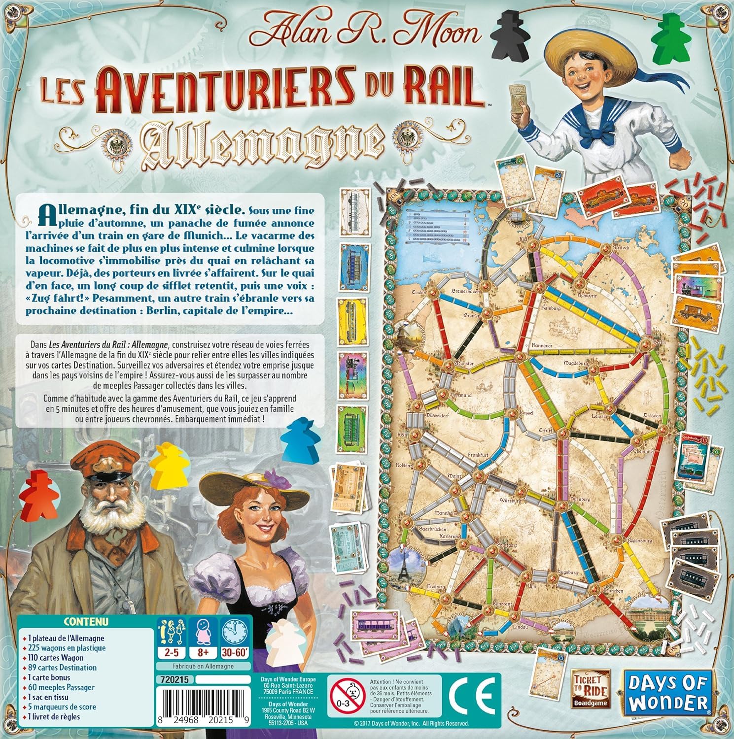 Los aventureros del riel: Alemania – Asmodee – Juego de Mesa – Juego de Estrategia