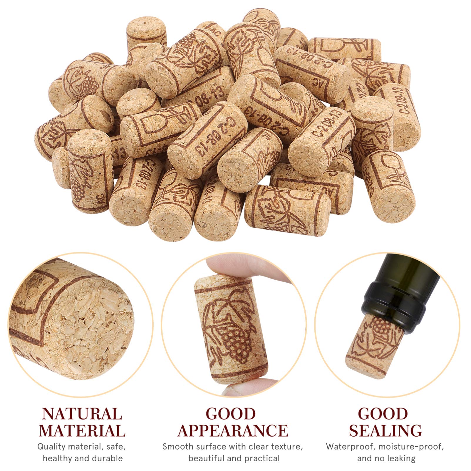 100 unids de Corchos de Vino Tapones de Botella de Corcho Natural/Corchos de Vino/Corcho para Manualidades,decoración y pasatiempos(2.1 x 4 cm) — view 7