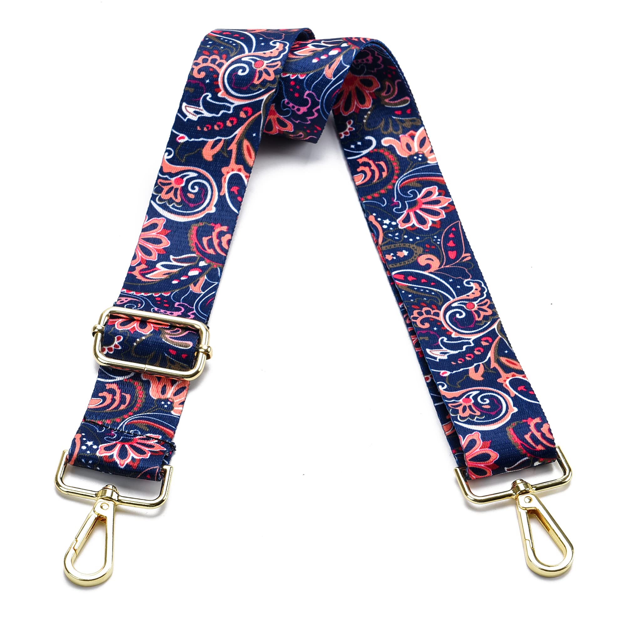 Purse Strap Gold Hardware Replacement Crossbody Bag Strap, Wide Adjustable Shoulder Strap